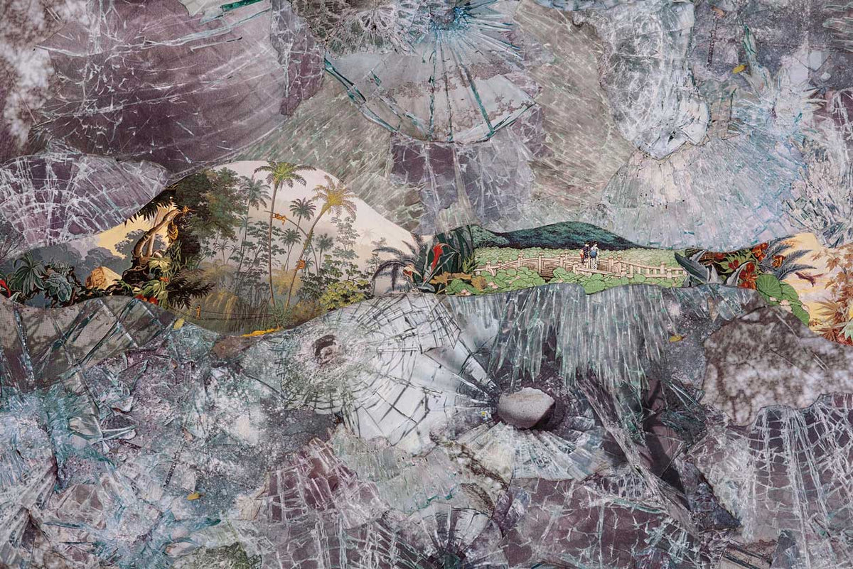 Nora Aslán, Los pequeños vidrios — detail of the work