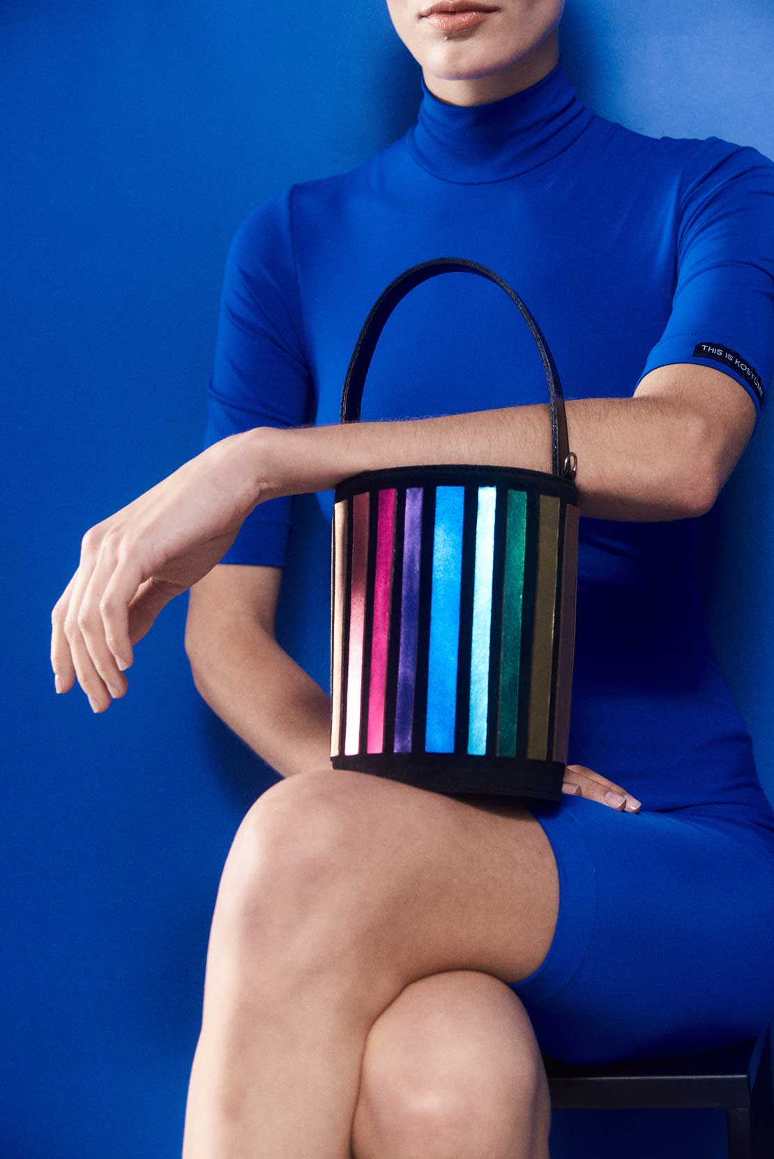 Pre-Order - Rainbow Bucket Leather Bag - Rainbow