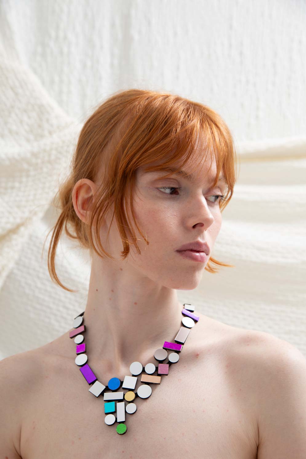 Collar Bauhaus V - Plata/Rainbow