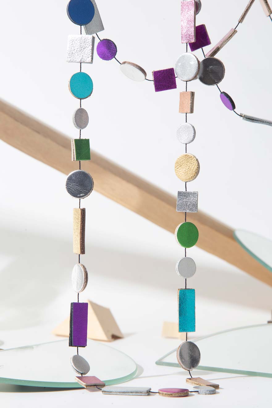 Bauhaus Necklace Long - Rainbow