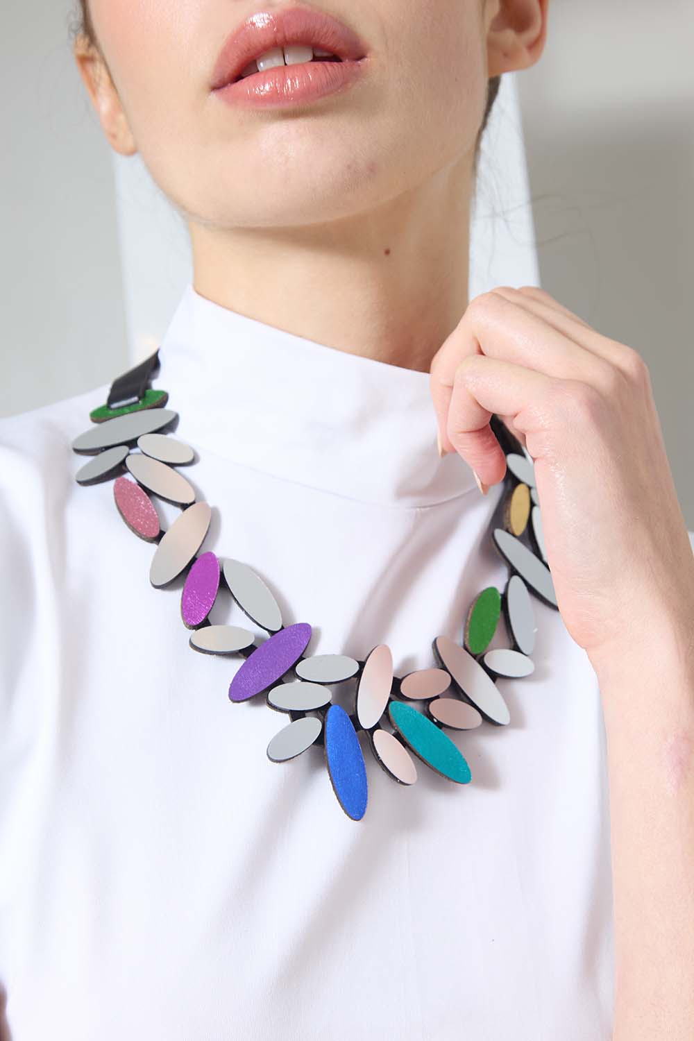 Collier Abstraction V - Argent
