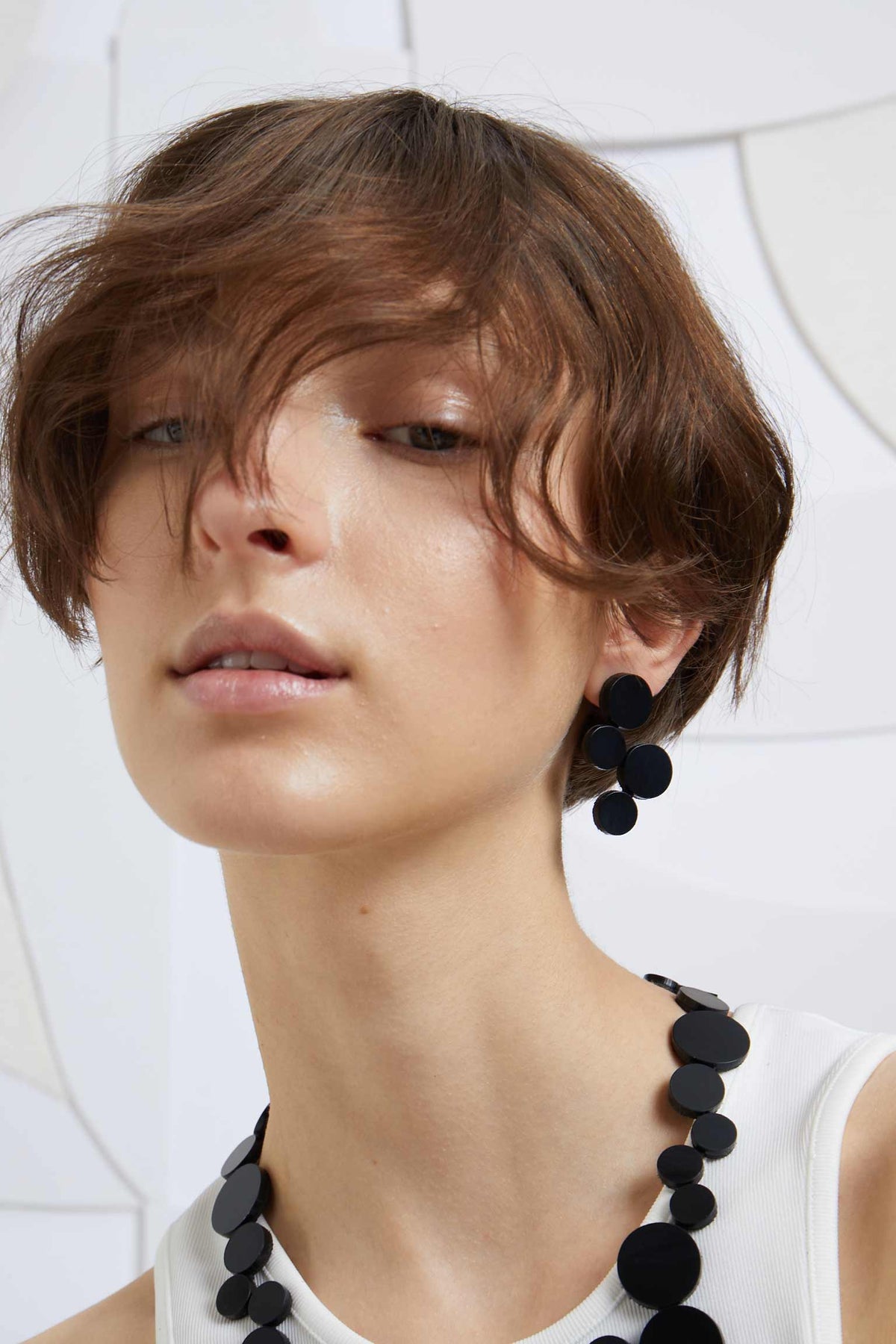 Abstraction Earrings Small - Black