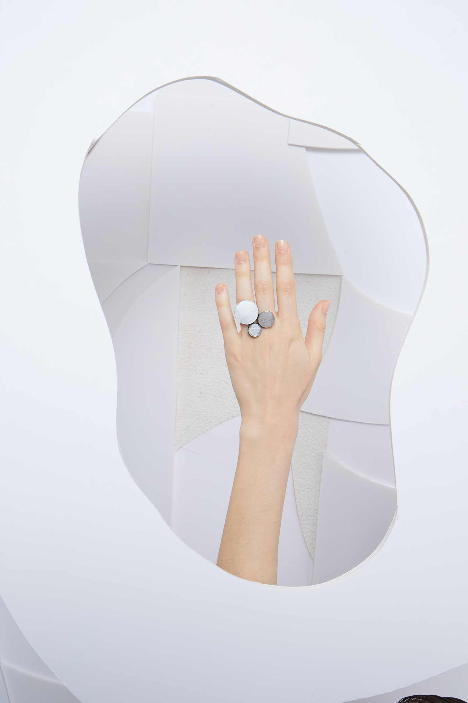 Bague Abstraction 3 Cercles - Argent