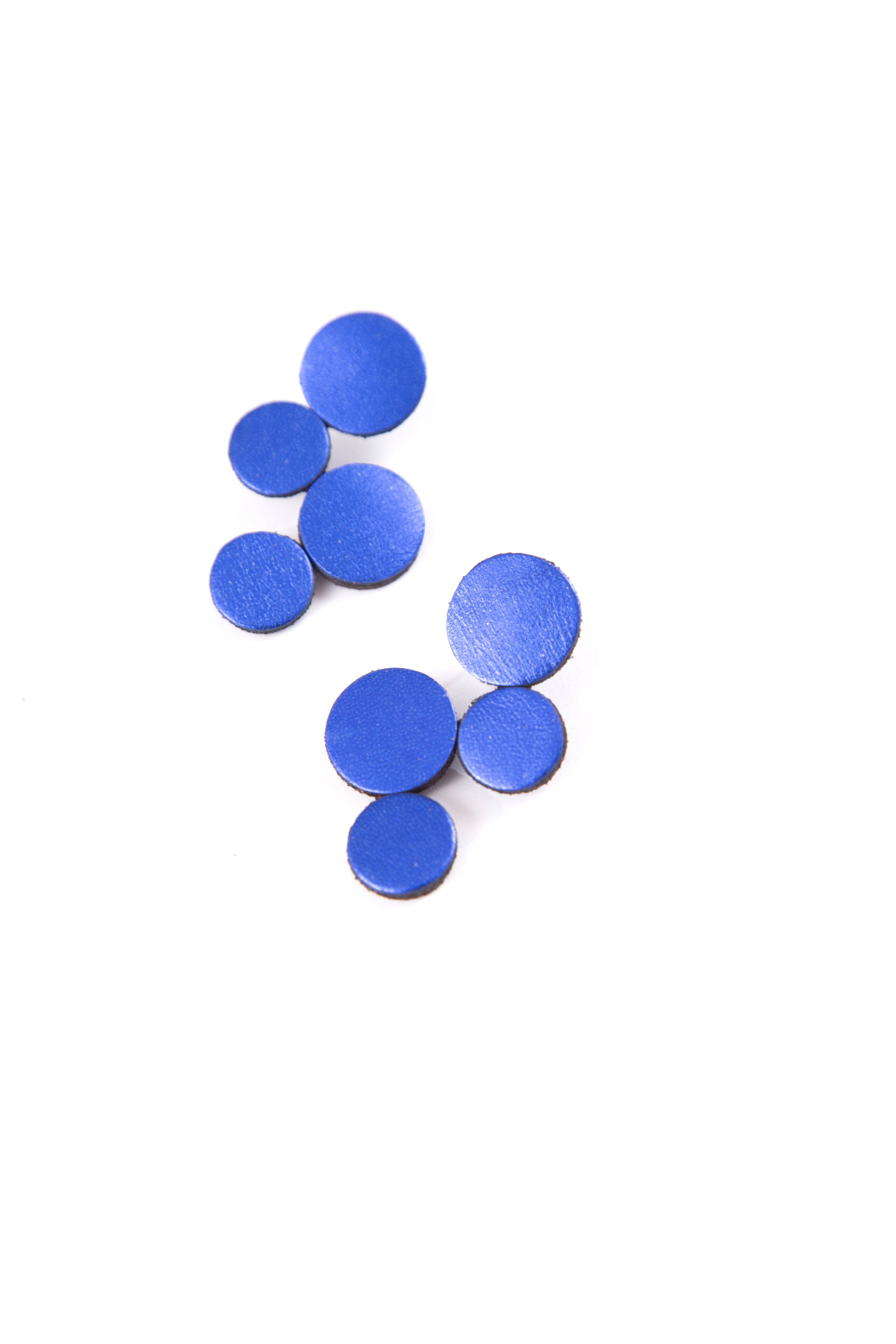 Pendientes Abstraction Pequeños - Azul Metálico