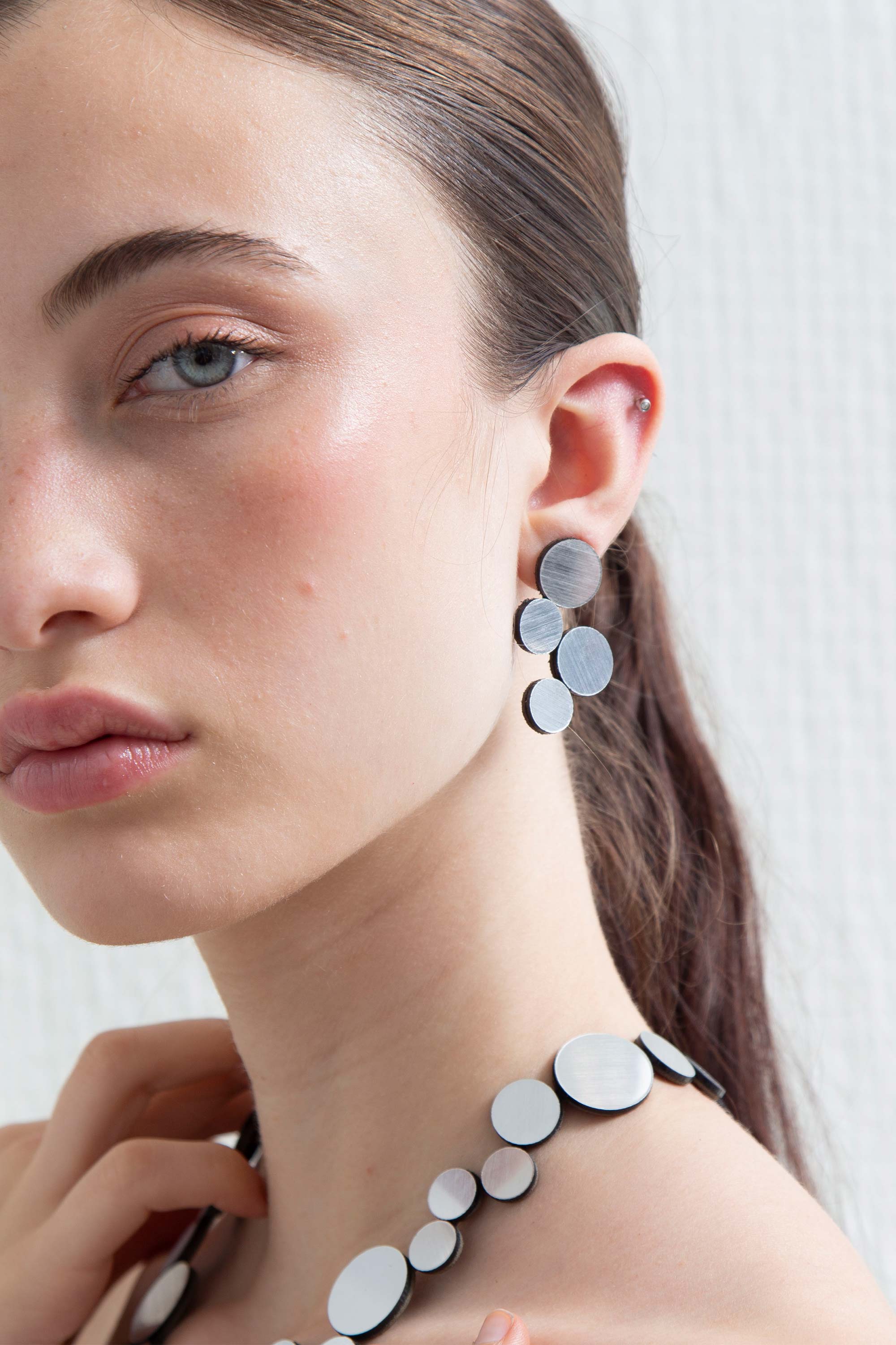 Abstraction Earrings - Silver Small
