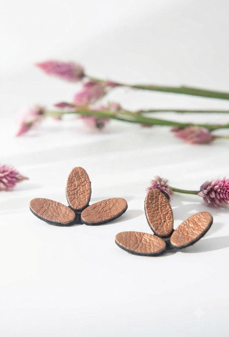Emma Earrings Small - Brown