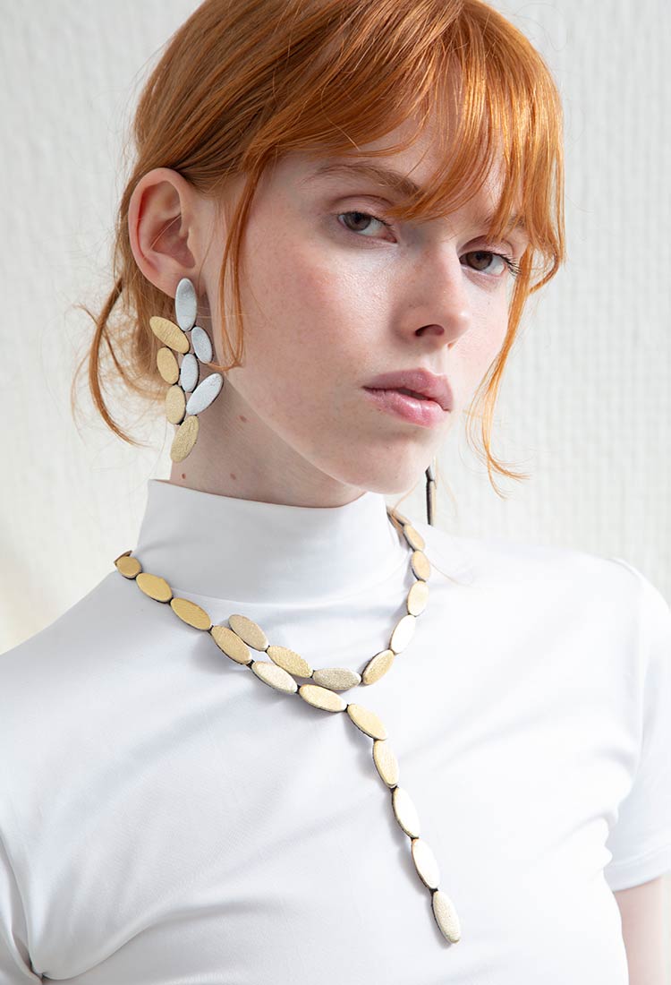 Collier Duo Curves - Argent & Or