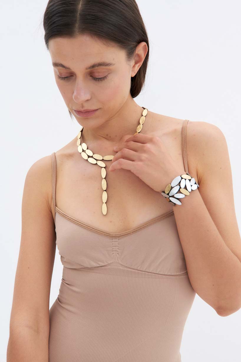 Collier Duo Curves - Argent & Or