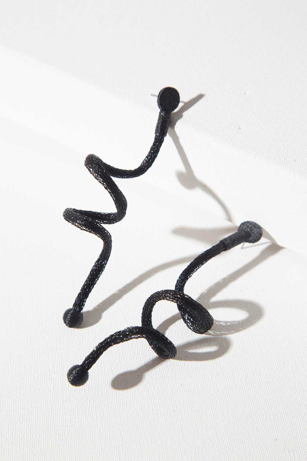 Pendientes Life Espiral - Negro