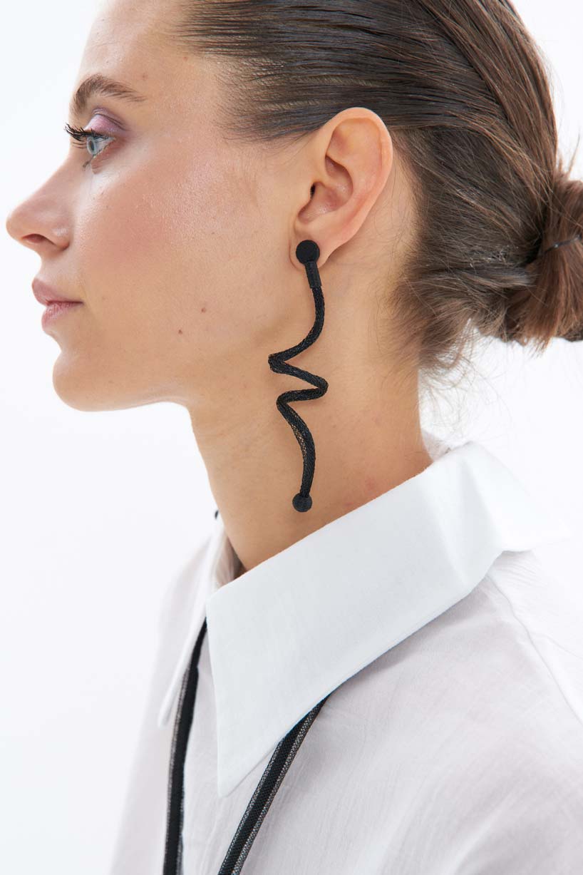 Pendientes Life Espiral - Negro