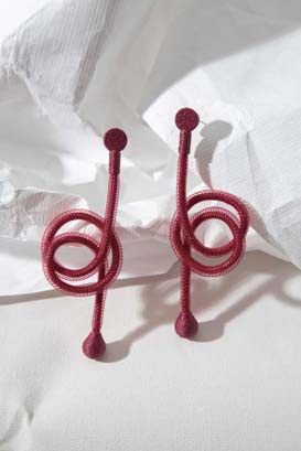 Pendientes Life Nudo - Burdeos