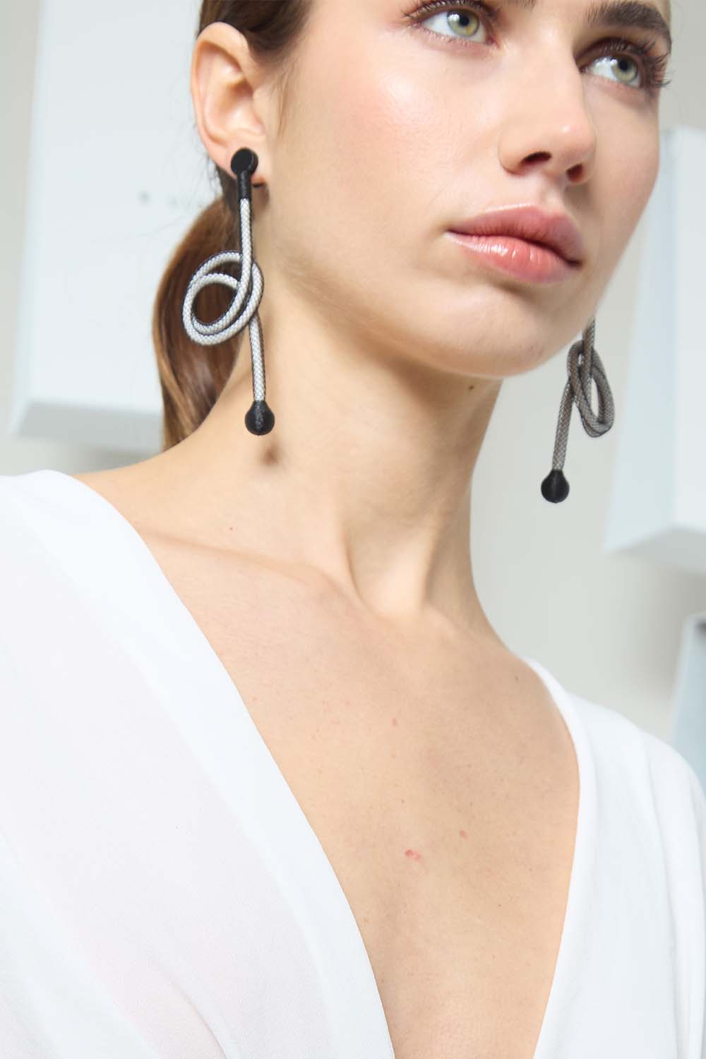 Pendientes Life Nudo - Negro/Blanco