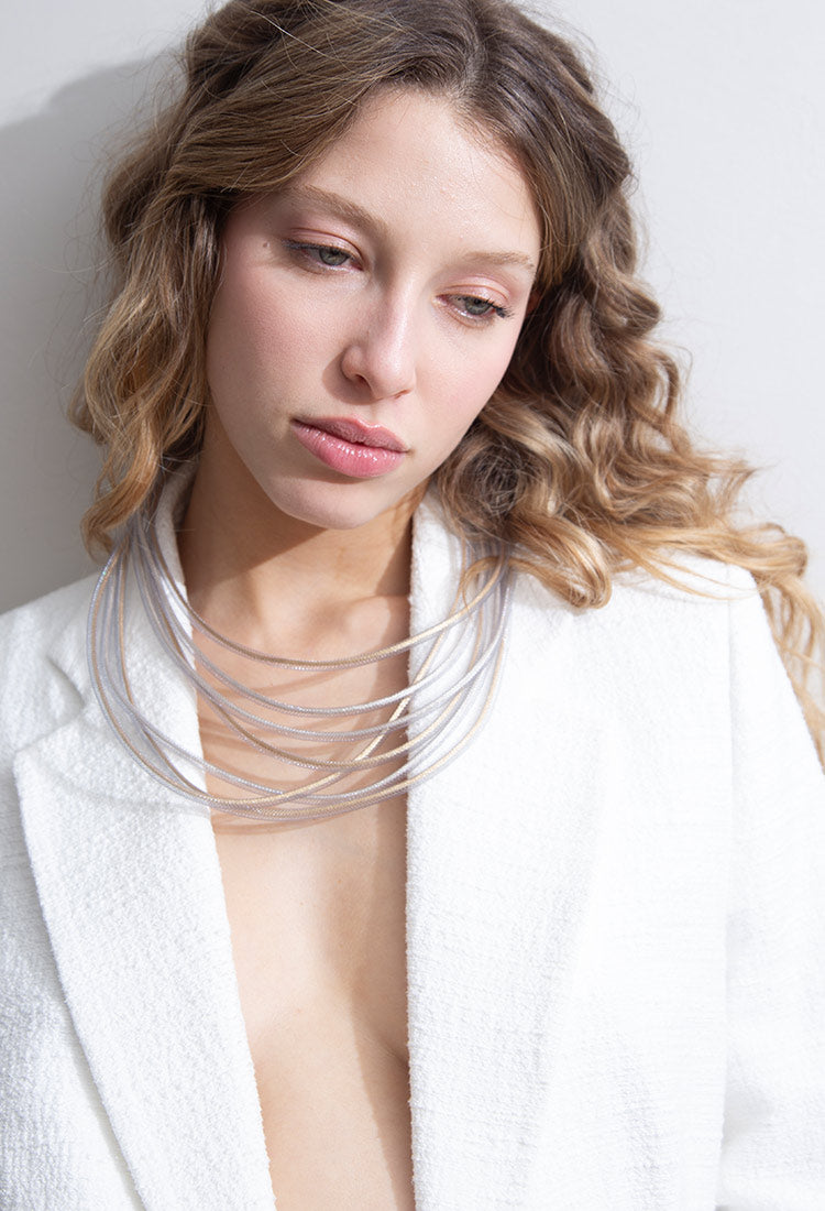 Life Necklace Round - Ivory/Gold