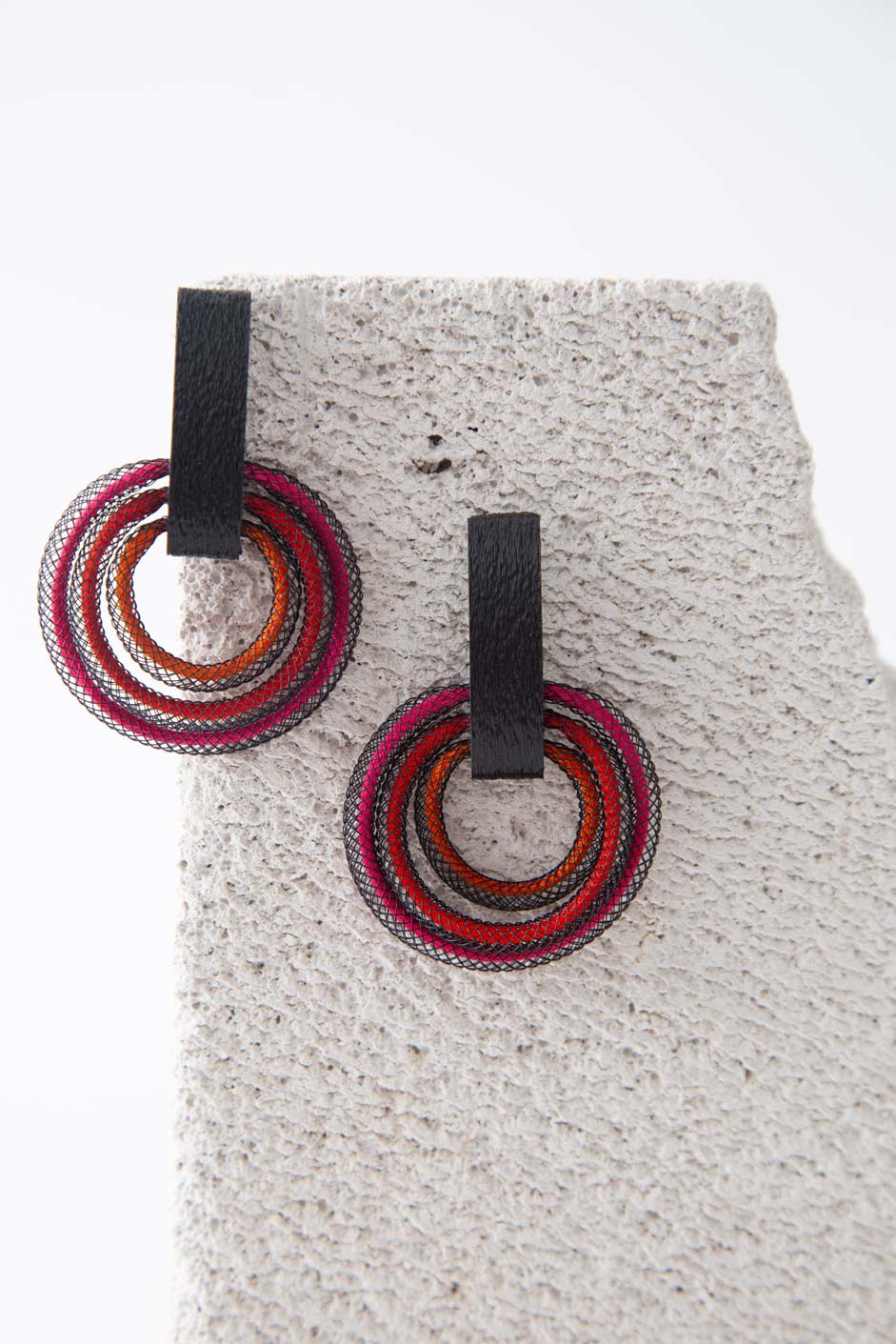 Pendientes Life Círculo - Rojo/Rosa