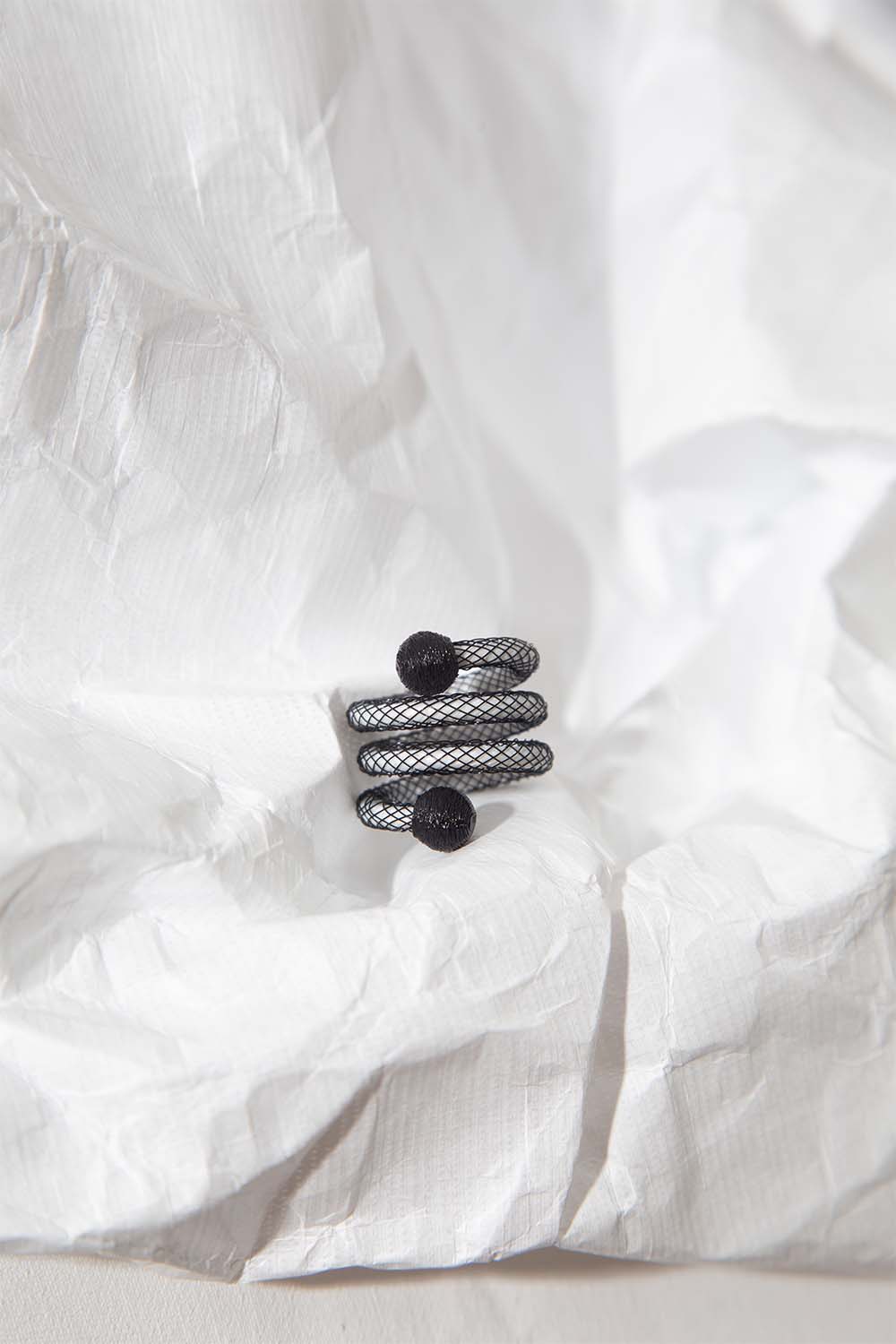 Anillo Life Espiral - Blanco/Negro