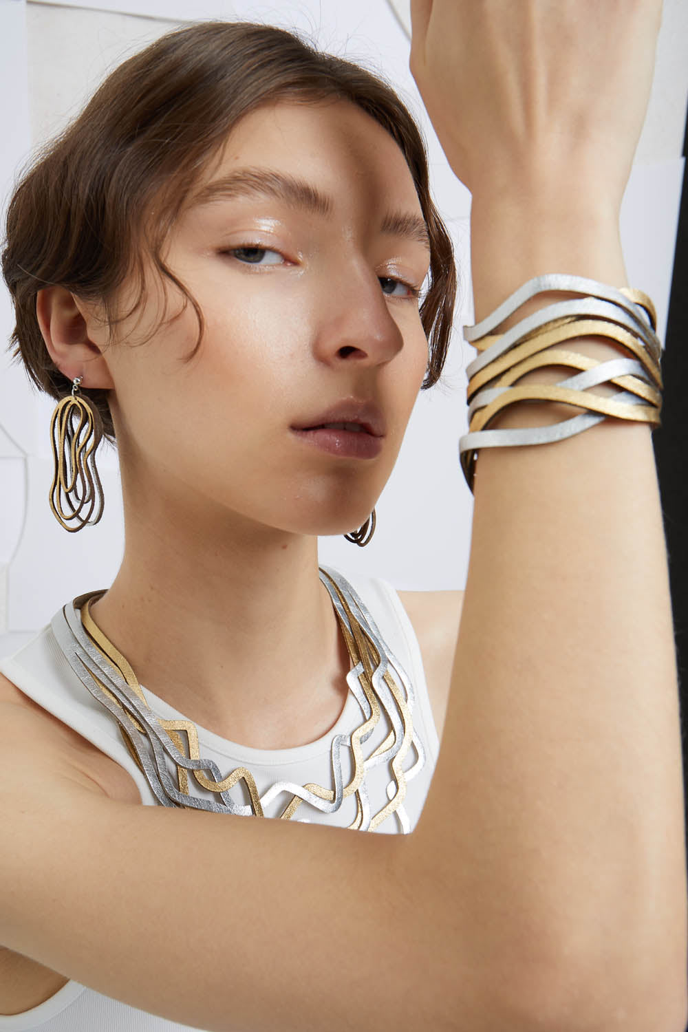 Curves Duo Halskette - Silber & Gold