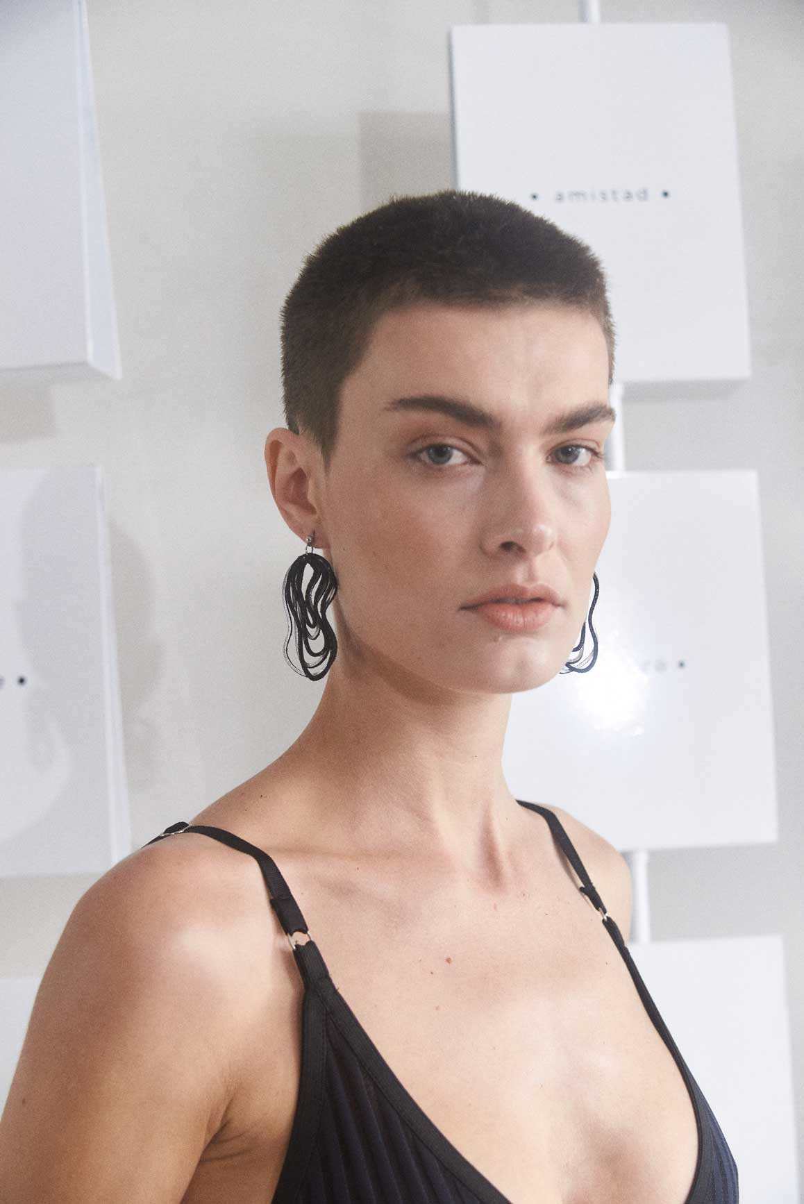 Pendientes Curves Duo - Plata/Negro