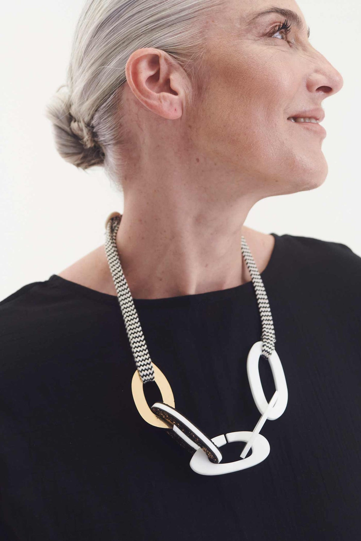 Collier Miss Link - Ivoire+Or