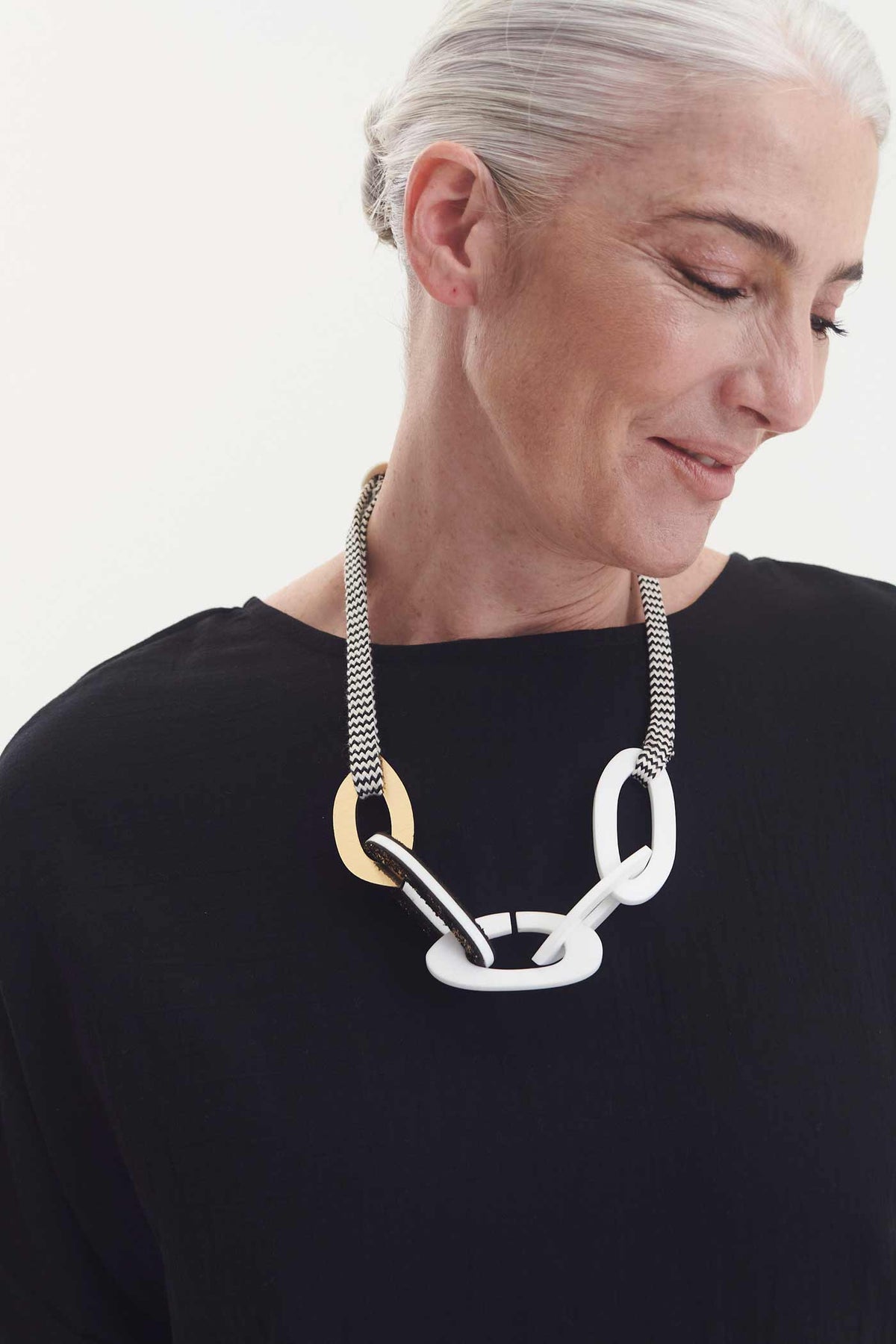 Collier Miss Link - Ivoire+Or