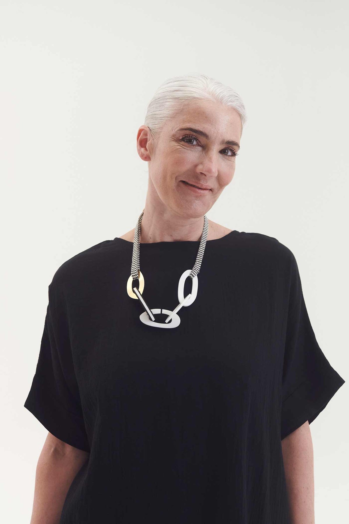 Collier Miss Link - Ivoire+Or
