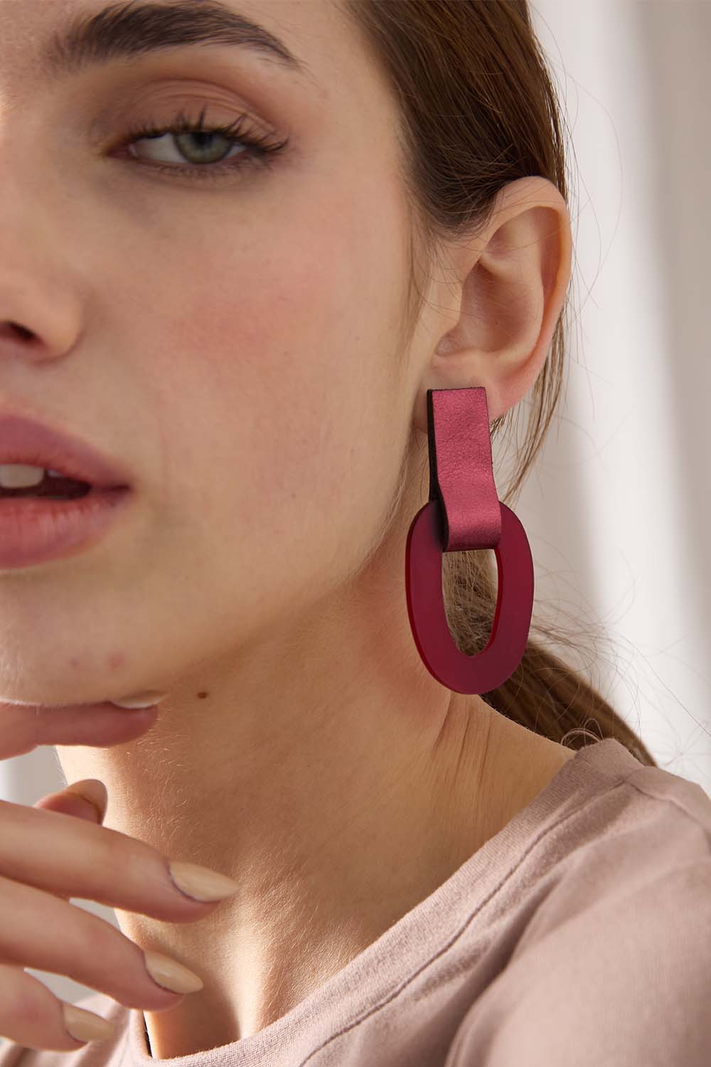 Boucles d'oreilles Miss Link - Ivoire+Or