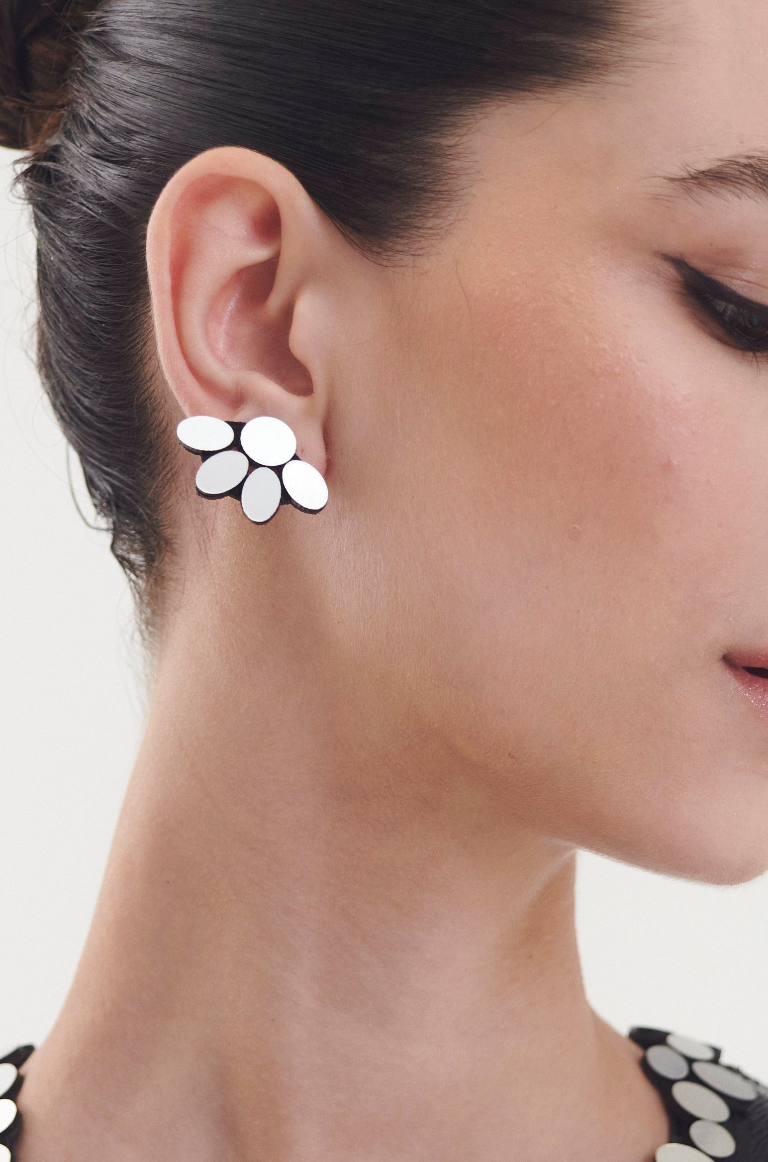 Pendientes Organic Reflections Pequeños - Plata