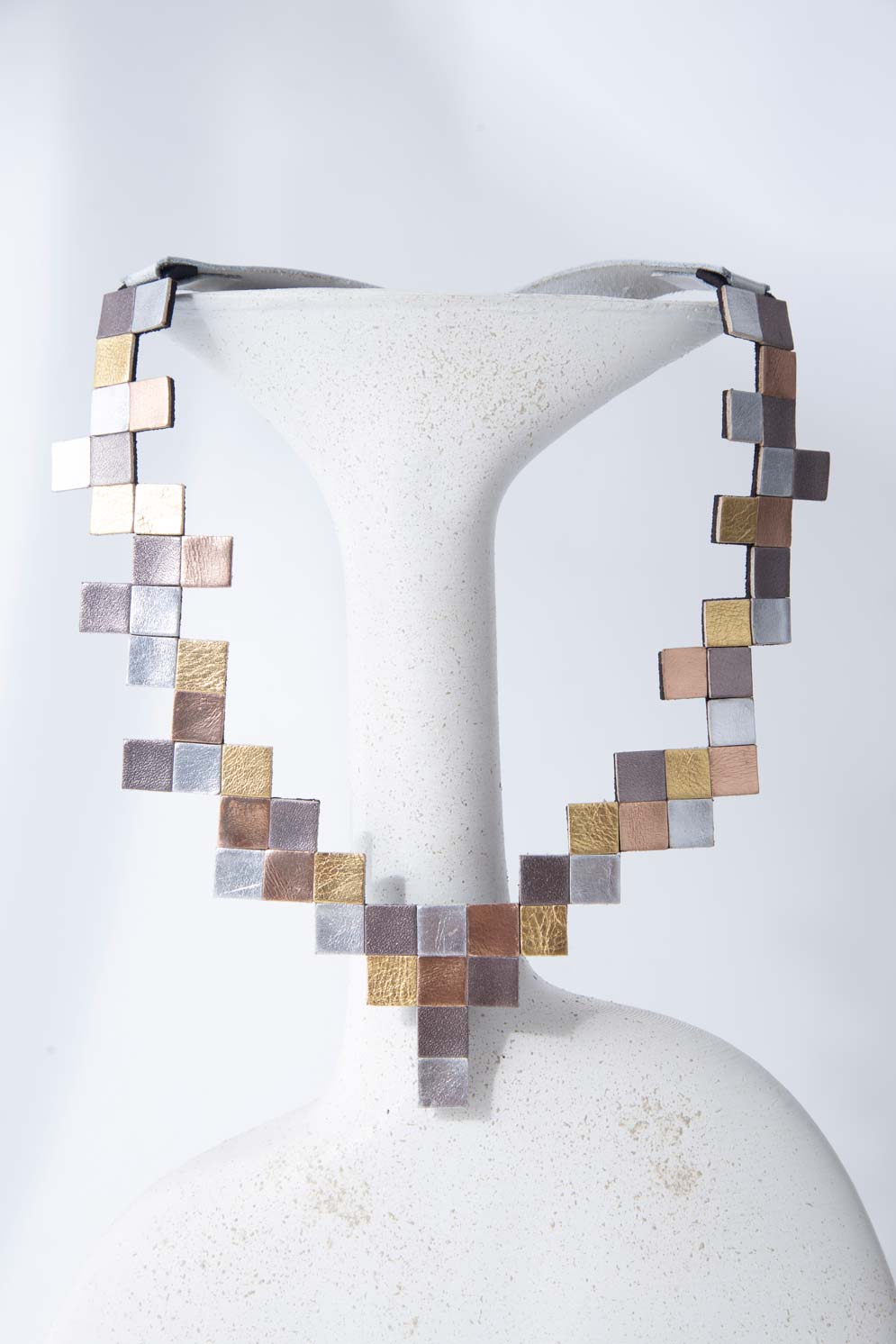 Pixel V Necklace - Metallics