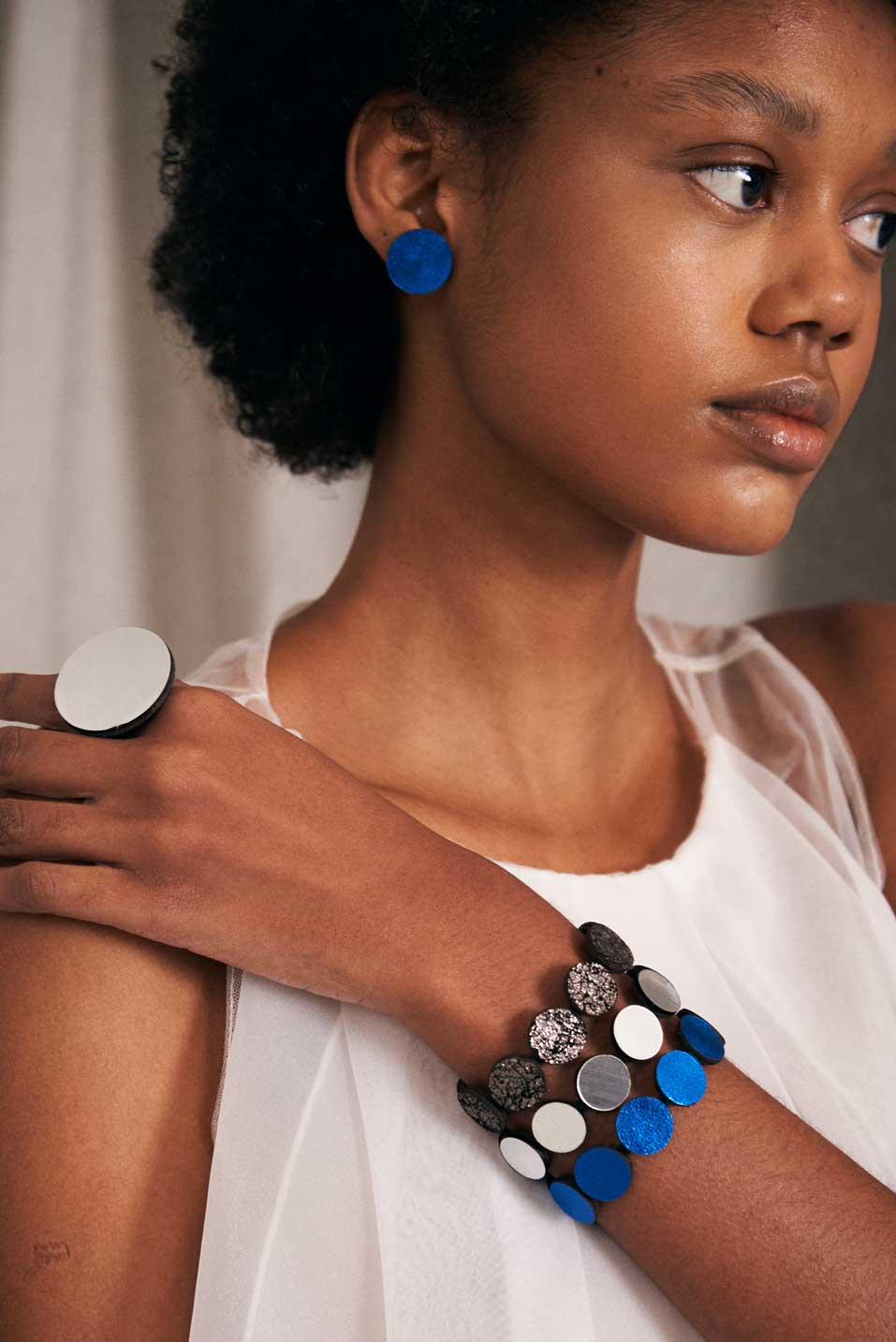 Sara's Dream Bracelet - Silver/Pewter/Blue