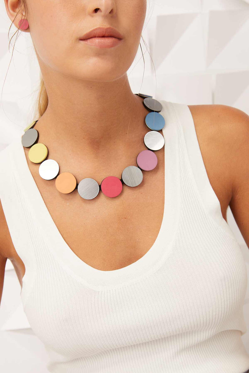 Colors Circle Necklace - Colorful