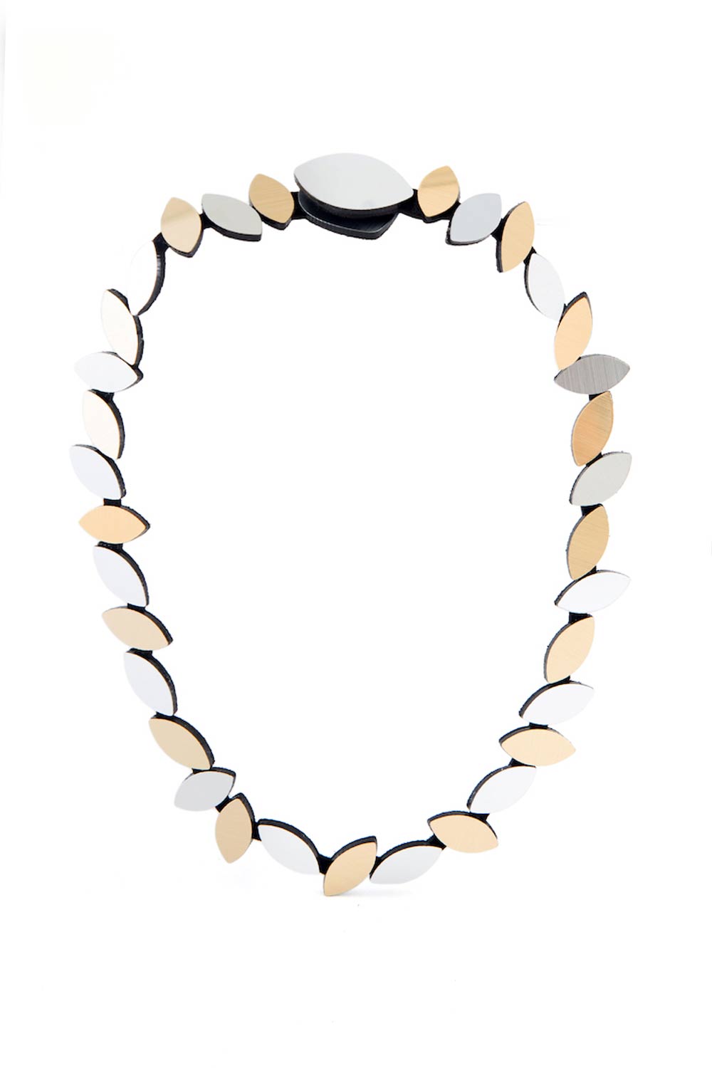 Collier rond Kate Leaves - Or et Argent