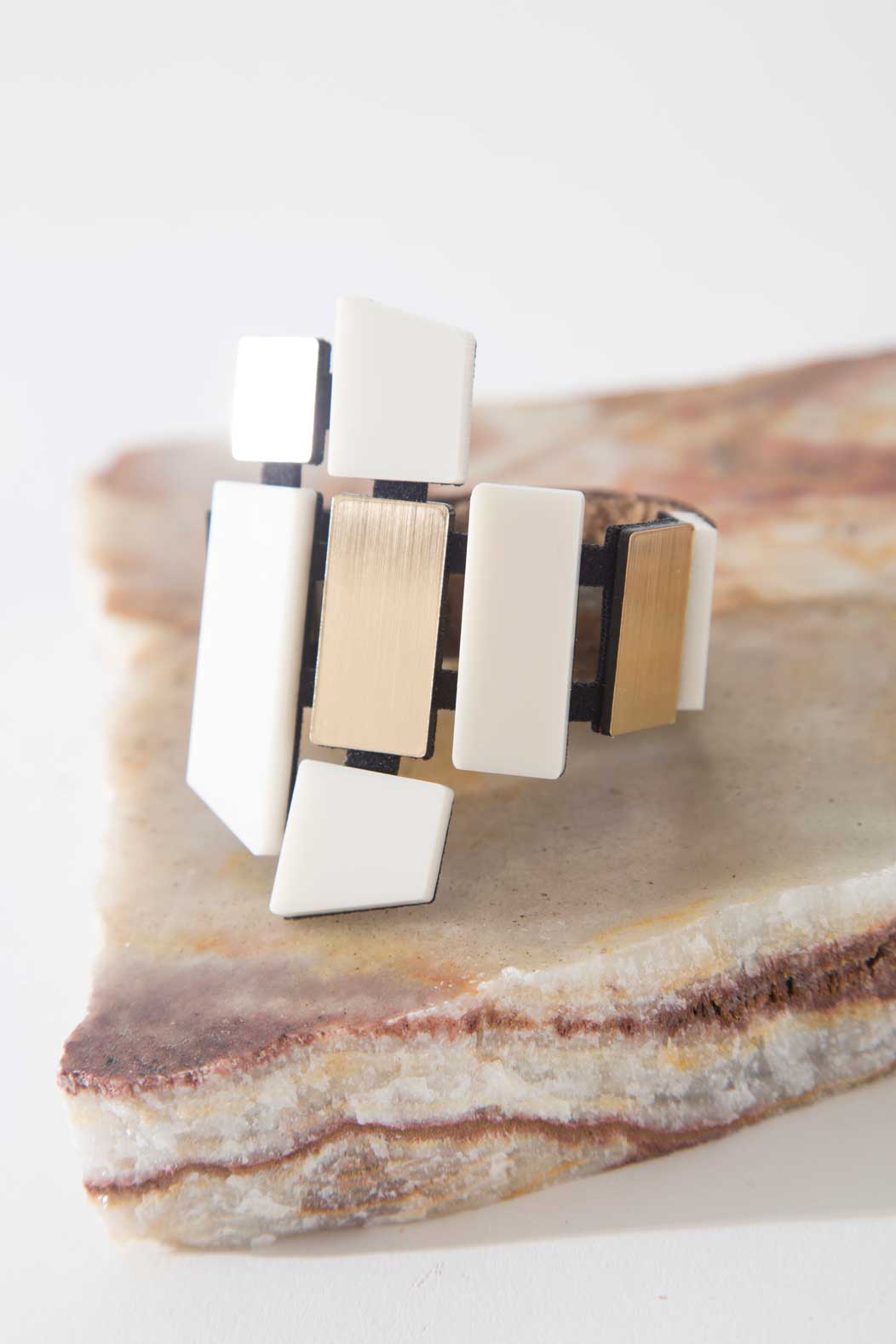 Brazalete Piet - Marfil/Oro