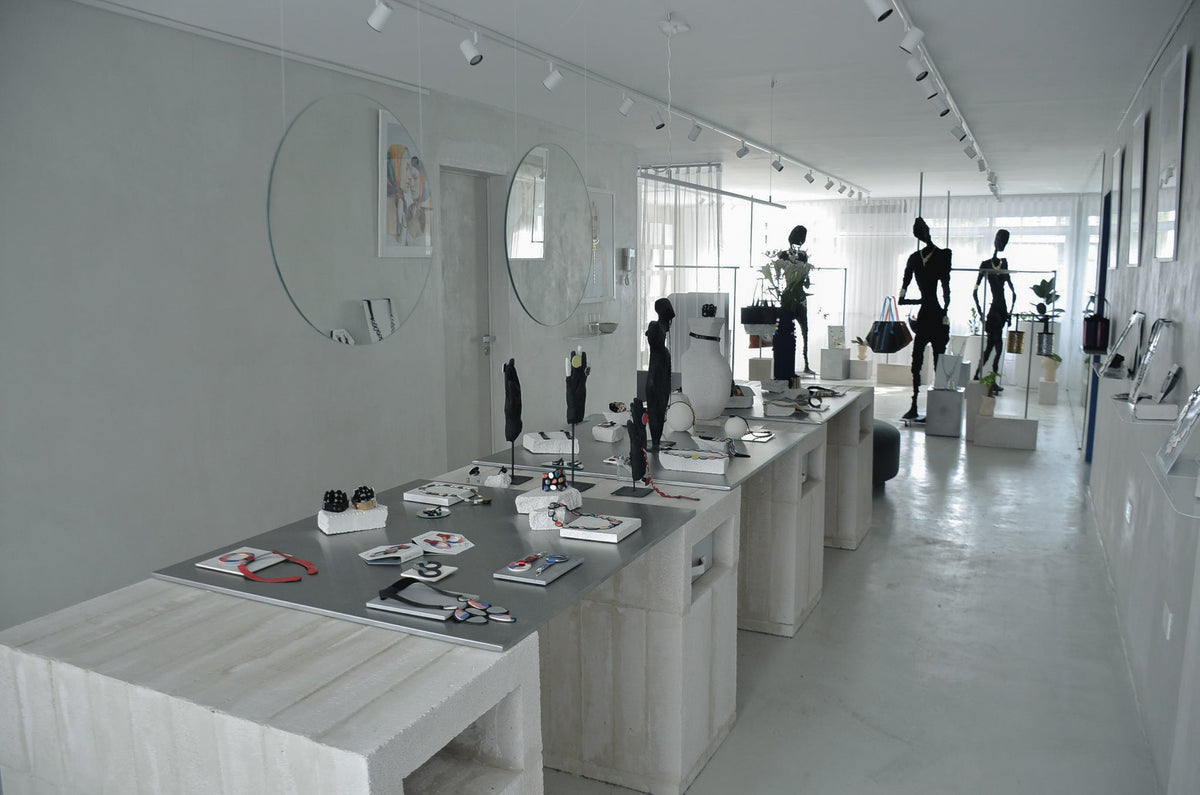 The Iskin Sisters showroom in Olivos, designed by Azul Gawianski and Manuela Ihan