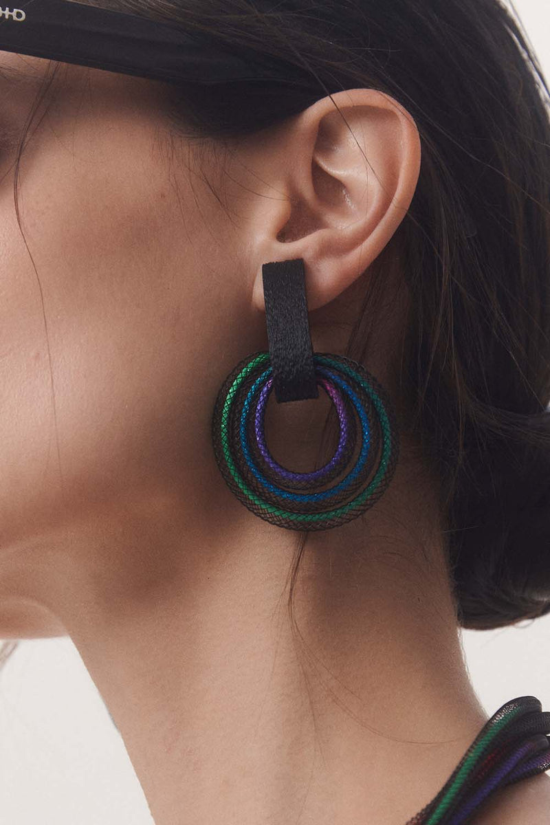 Boucles d'oreilles Cercle de Vie - Arc-en-ciel *