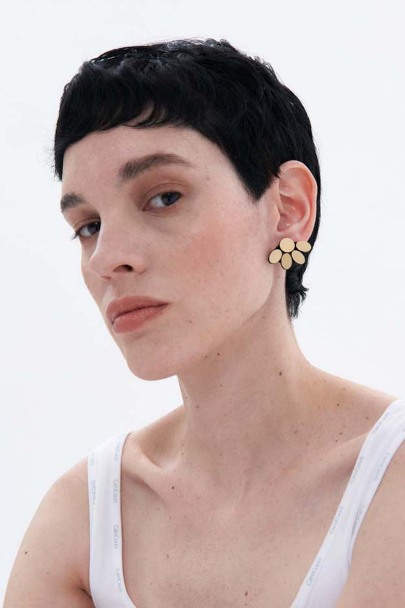 Organic Reflections Earrings Small - Gold