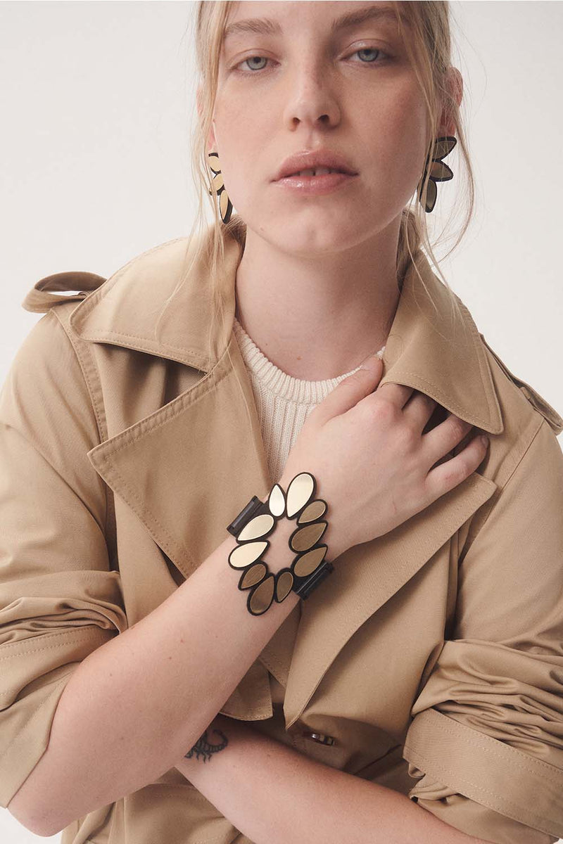 Bracelet Feuilles Kate - Argent et Or