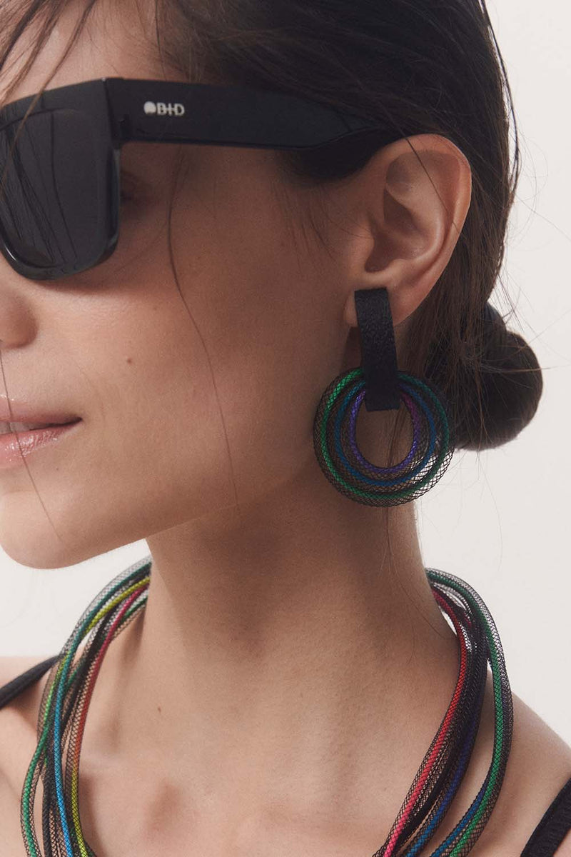 Boucles d'oreilles Cercle de Vie - Arc-en-ciel *
