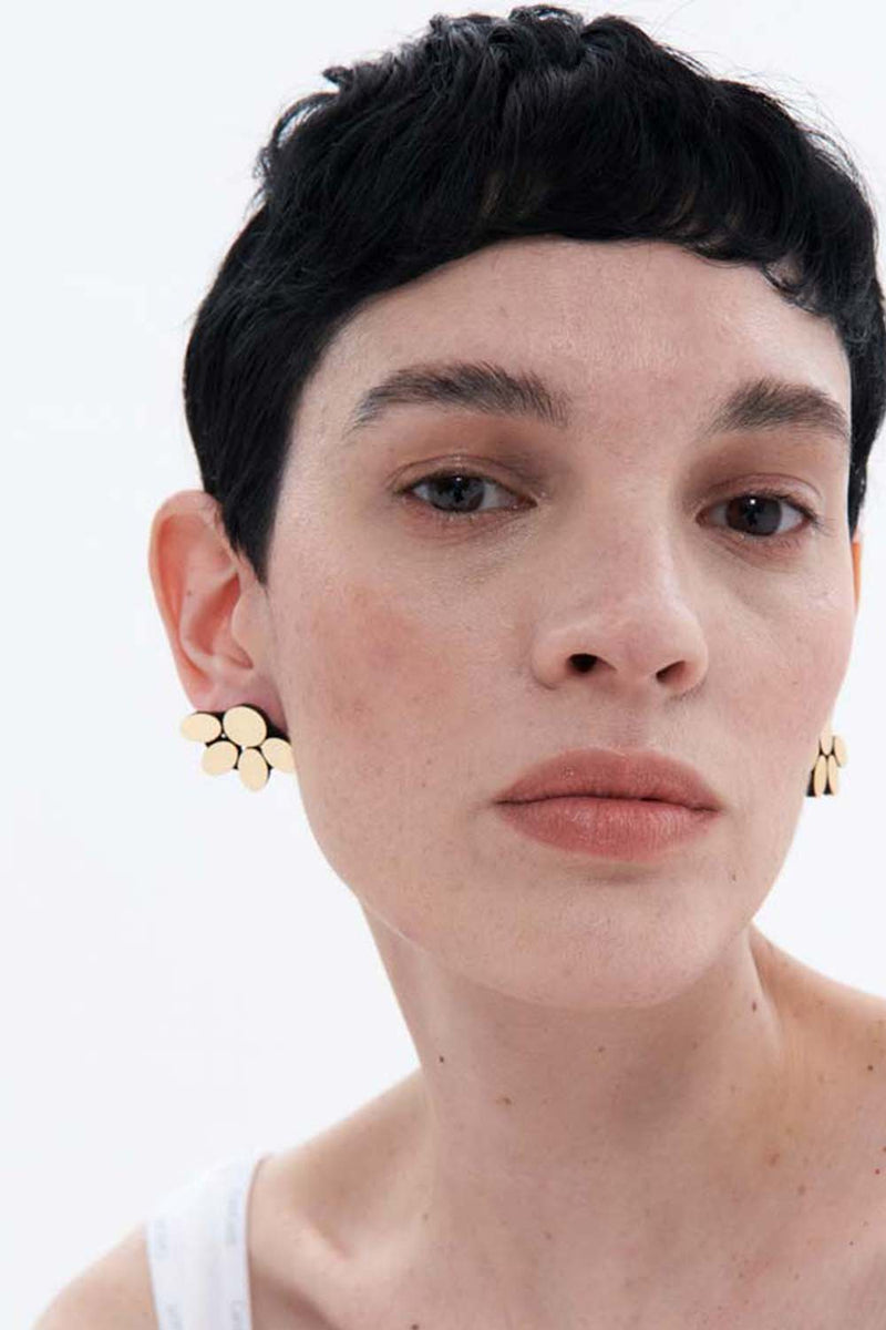 Organic Reflections Earrings Small - Gold