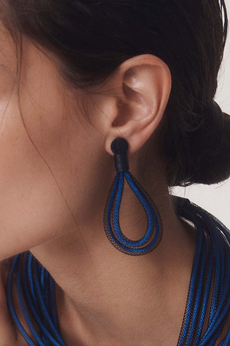 Boucles d'oreilles pendantes Life - Bleu