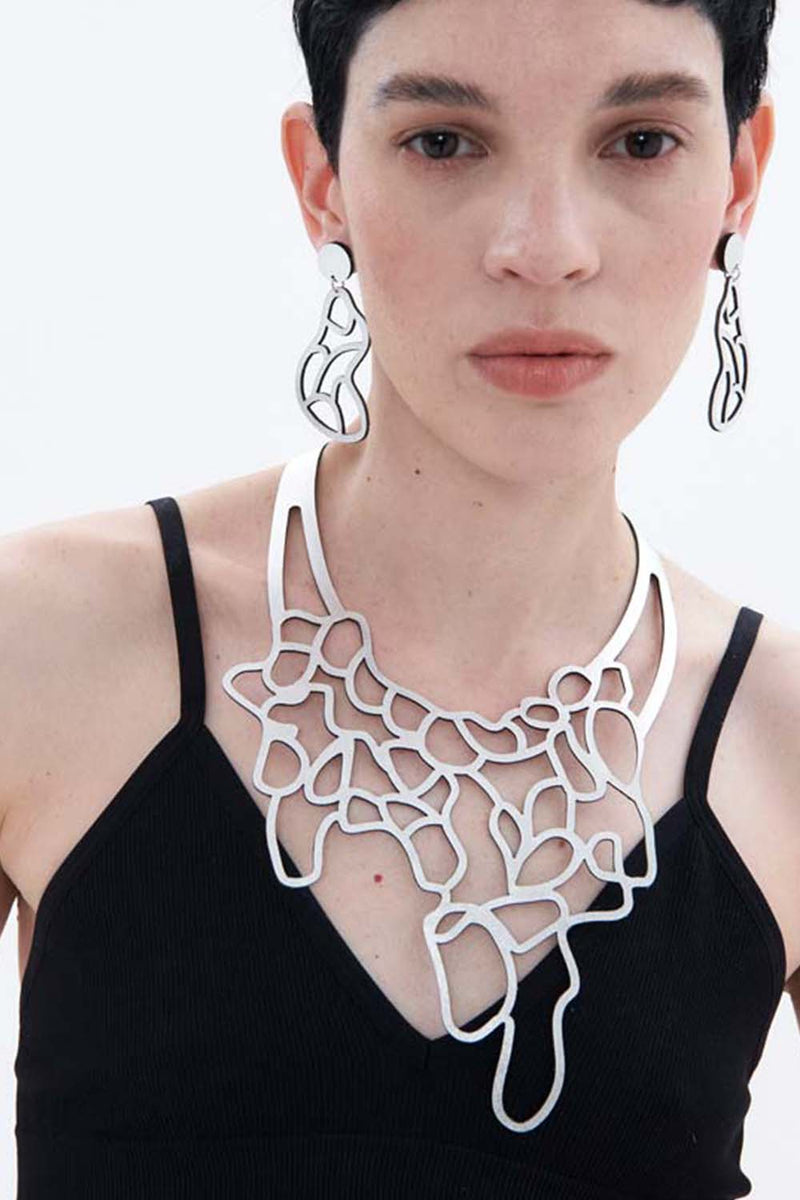 Victoria Art Nouveau Necklace - Silver *