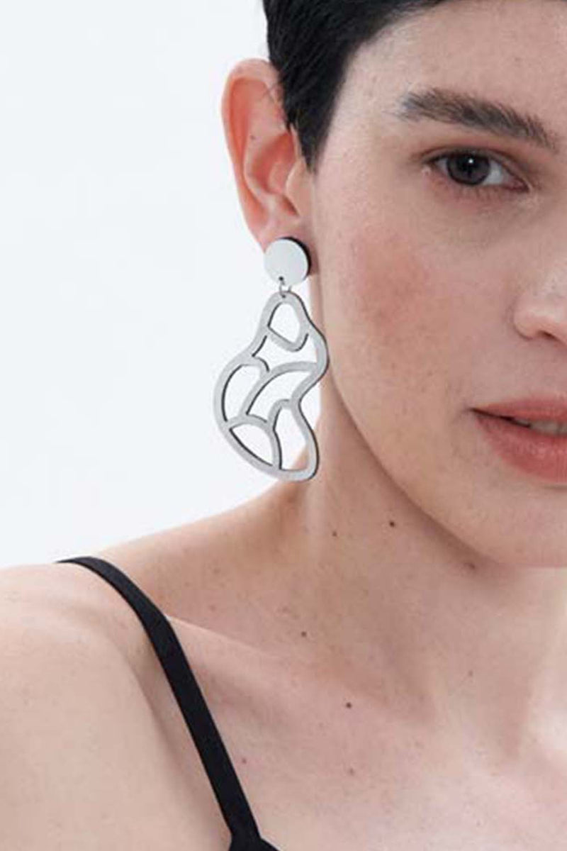 Victoria Art Nouveau Earrings - Silver