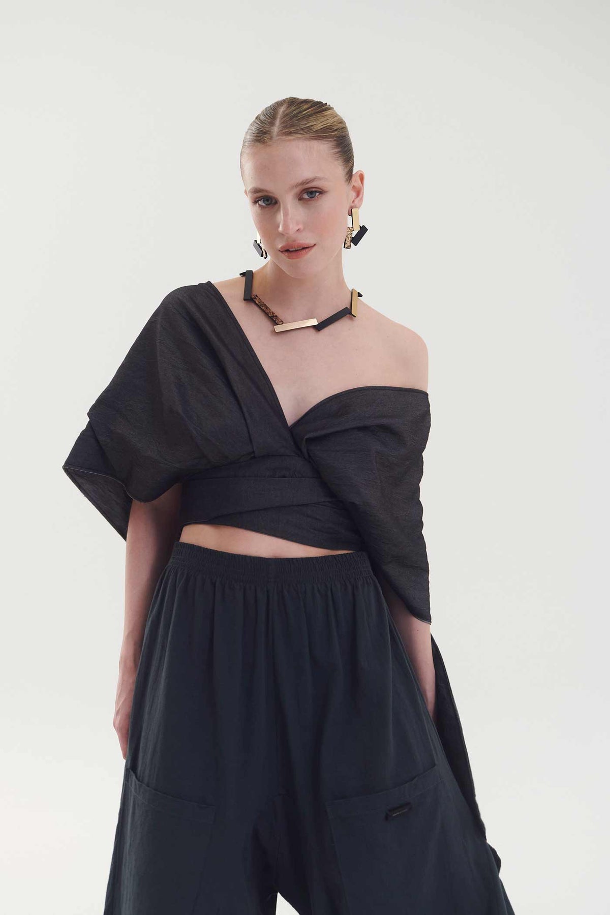 Collar Ray Redondo - Negro/Oro
