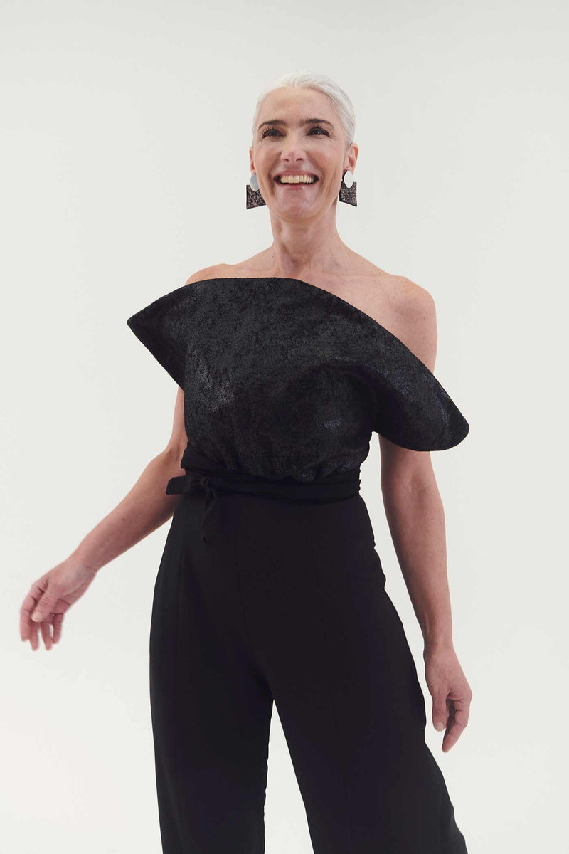 Audrey Ohrringe spitze Quadrate - Silber+Zinn