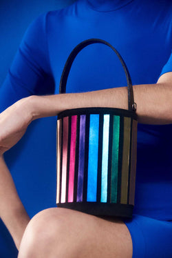 Pre-Order - Rainbow Bucket Leather Bag - Rainbow