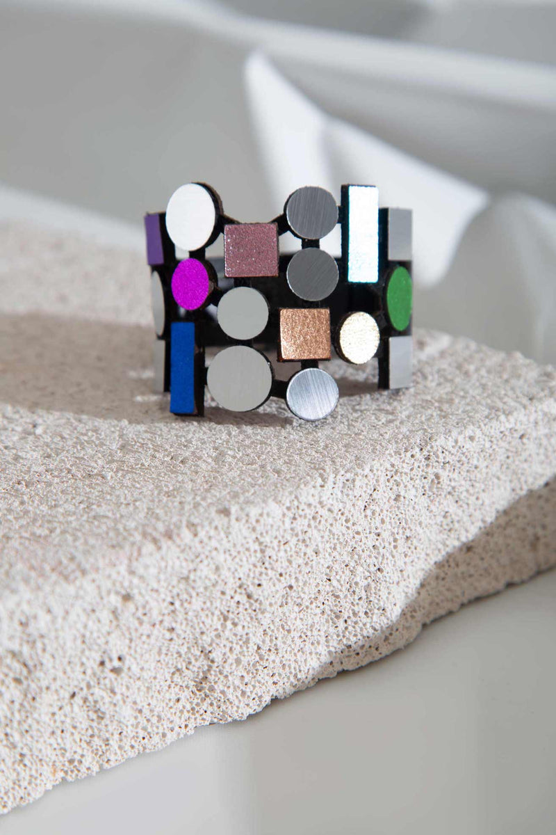 Bracelet Acrylique Bauhaus Arc-en-ciel