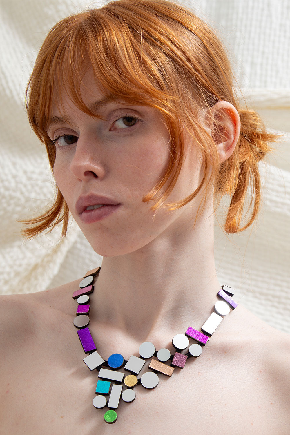 Collier Bauhaus Rond Arc-en-ciel