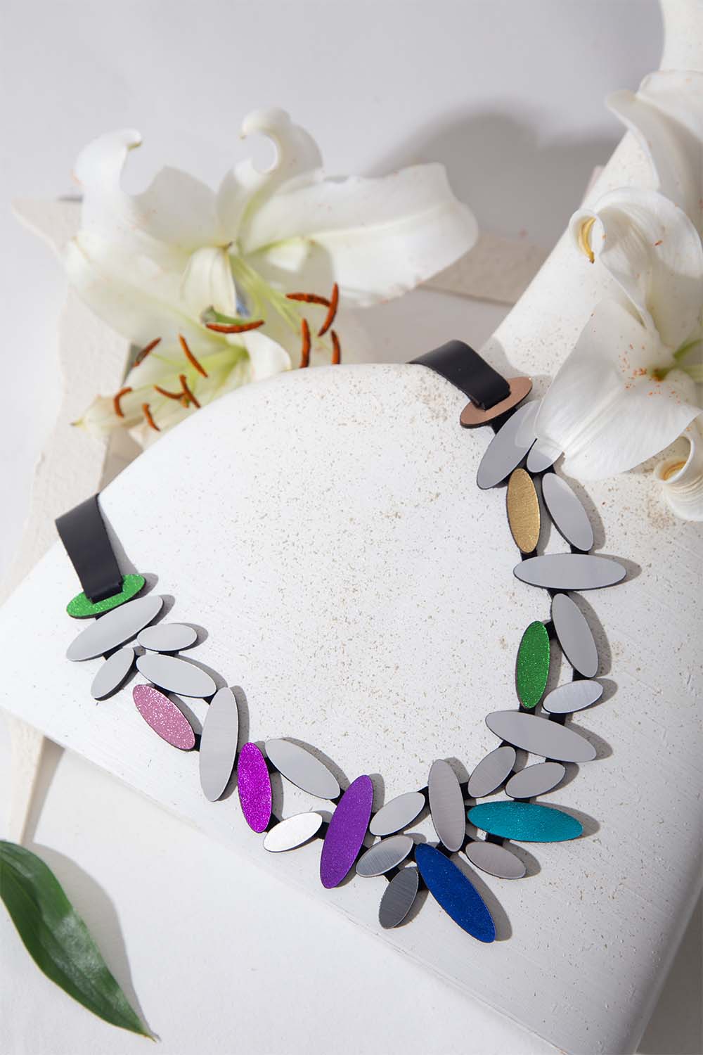 Collier Abstraction V - Argent