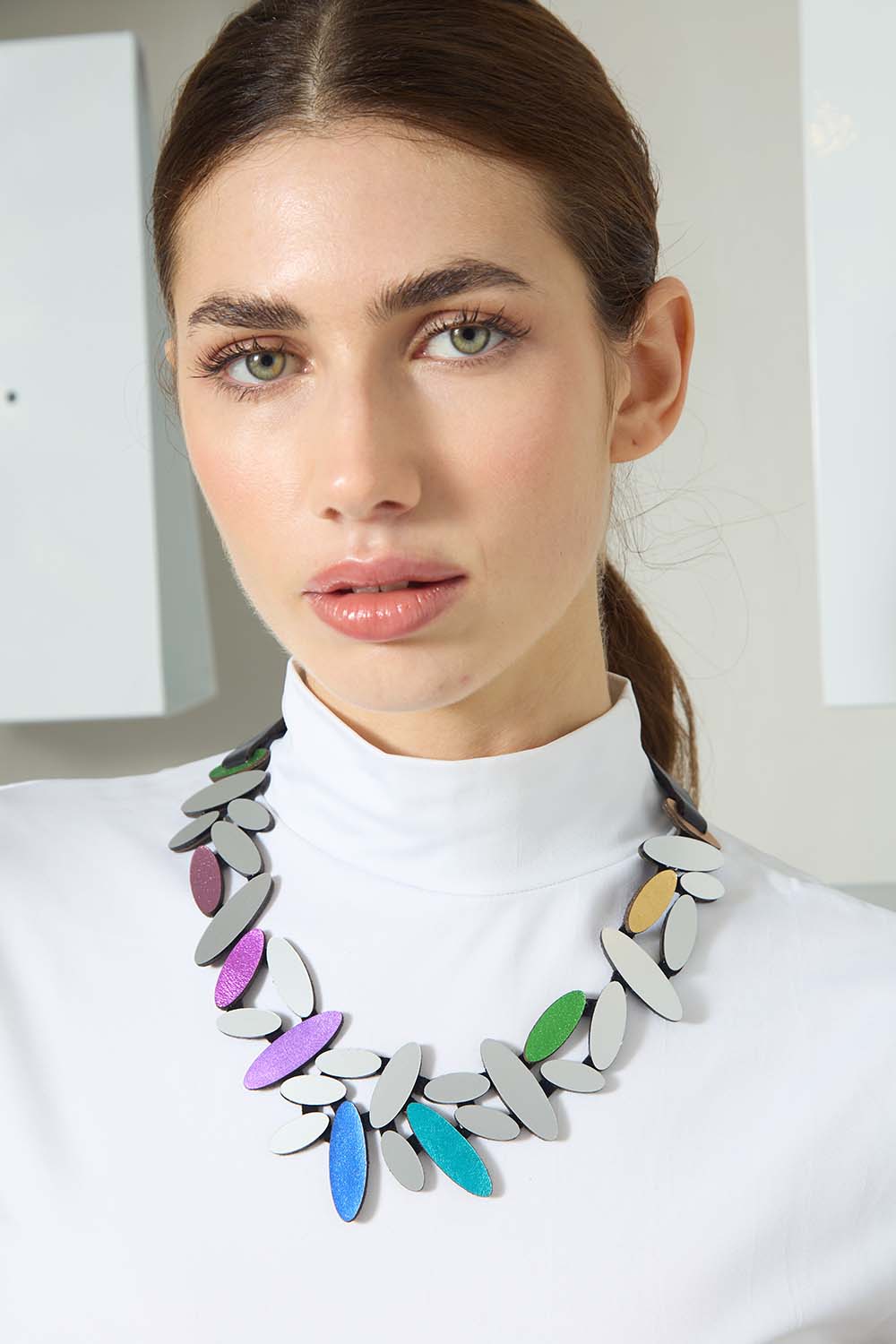 Collier Abstraction V - Argent