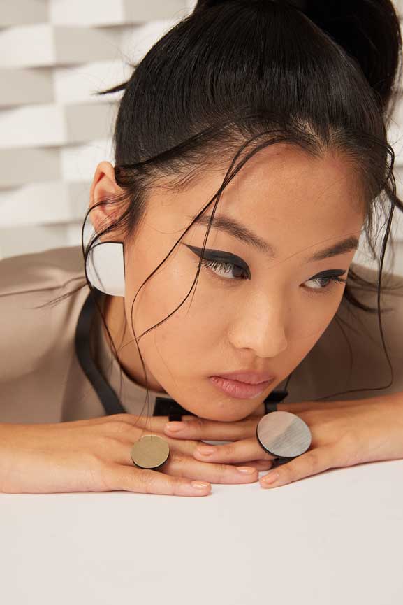 Colors Semicircle Earrings - Silver