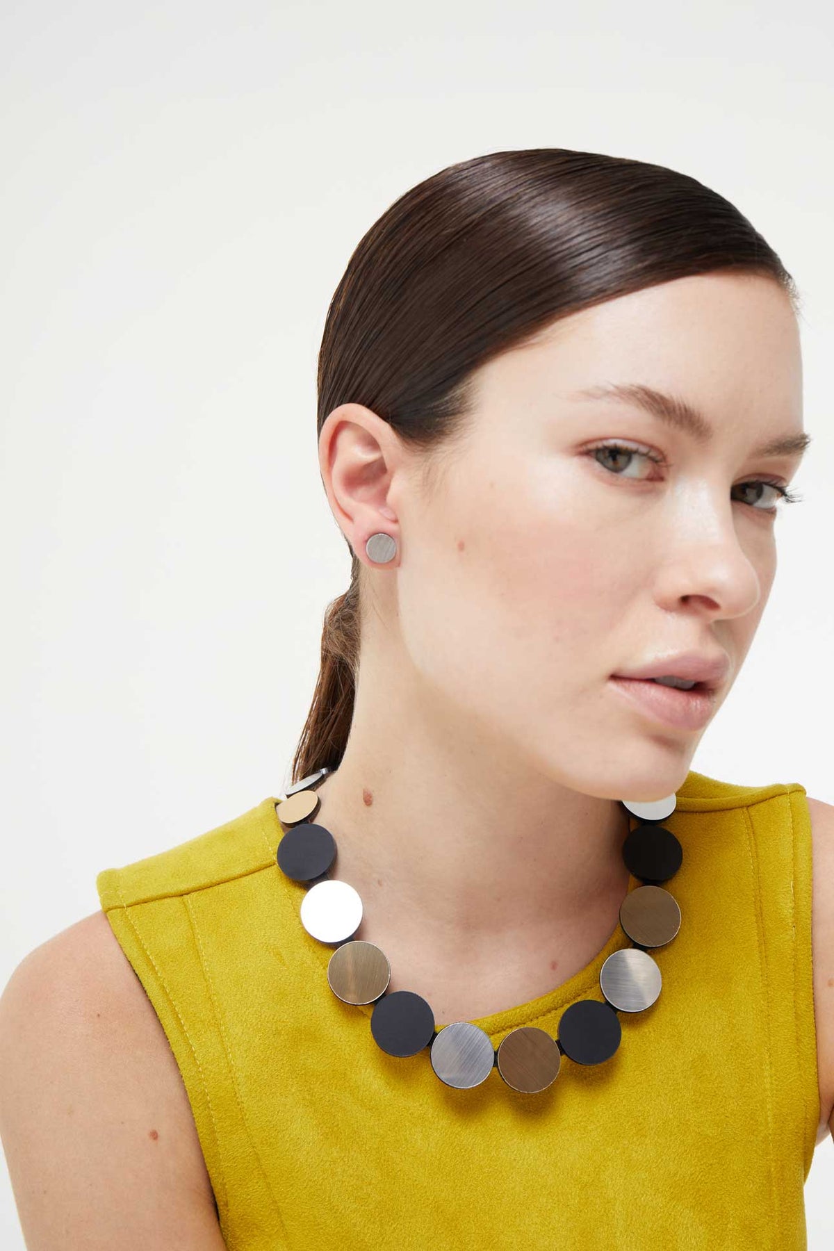 Collar Colors Circle - Plata/Negro/Dorado