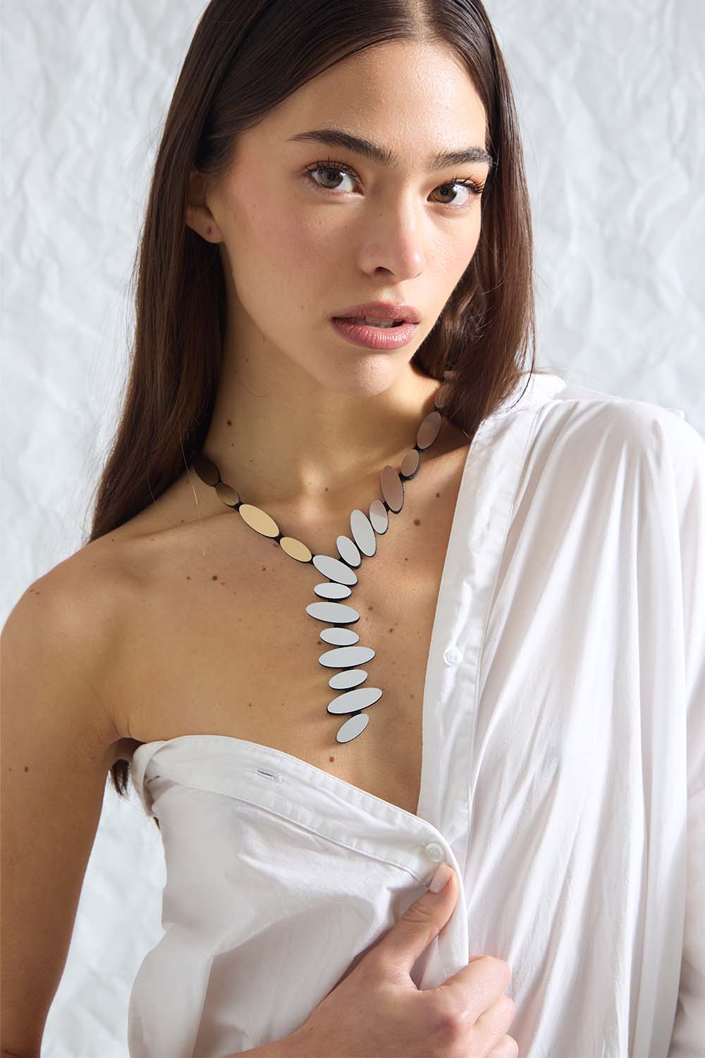 Collier Abstraction V - Argent
